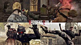 Resident Evil 4 Remake Vs Original Mercenaries Melee Moves Comparison