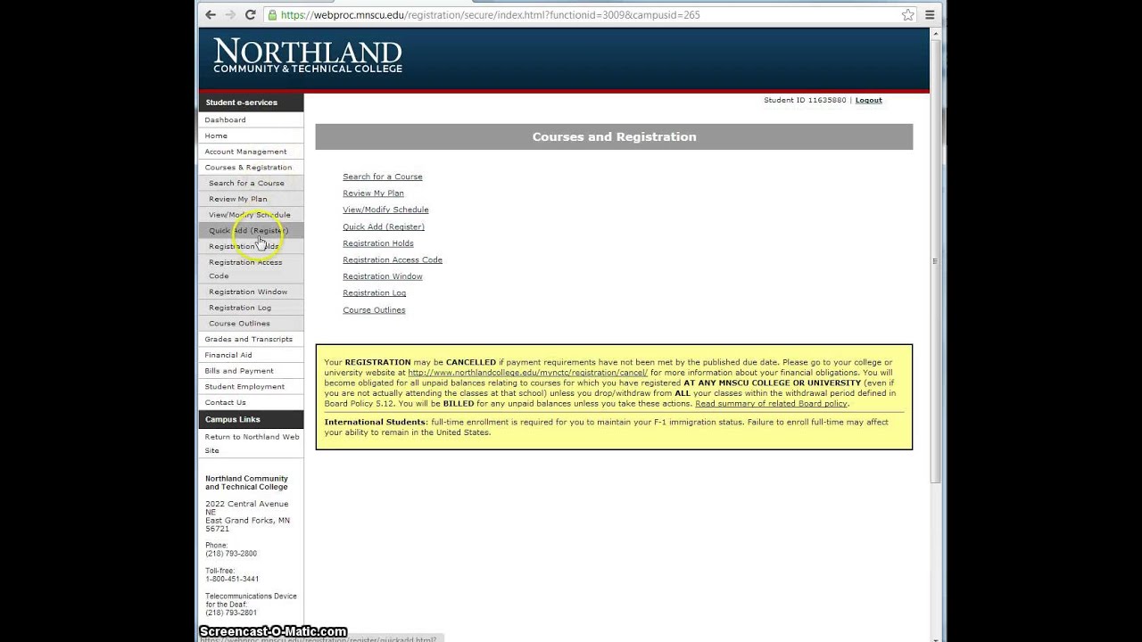 Registration Holds - mnscu.edu/online