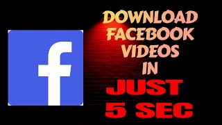 Download Facebook Video in 5 sec - Trick to download to Facebook video using Telegram