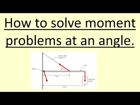 1.47 How to solve problems with moments at an angle.