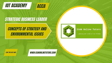 (ACCA) SBL Lesson 4 - Concepts of Strategy and Environmental Issues