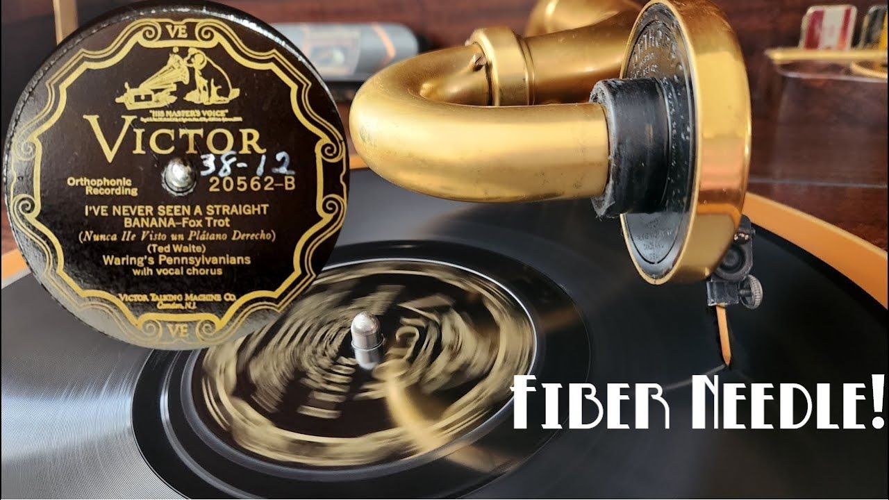 1926 Victor Orthophonic Credenza Phonograph + Fiber Needle!! - Goofy 1927 Victor 78rpm Record Watch!