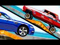 Hydraulic Lowrider against Normal Car - Beamng drive