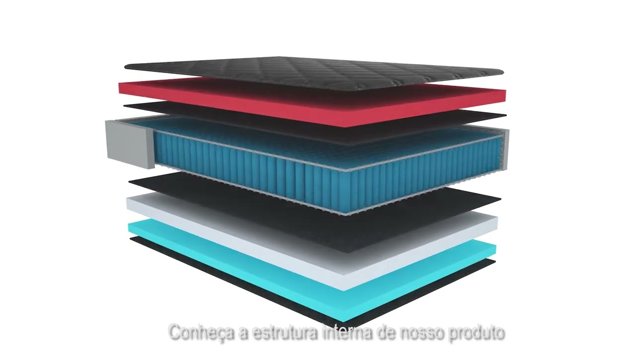 Colchão Cama Box Gazin Molas PowerBlue Queen Size Power Black 158x198