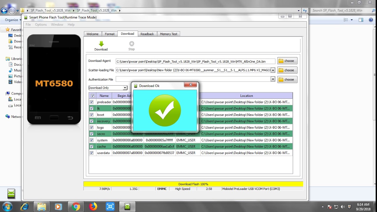 how to sony- x-bo 06 mtk 6580 -100% flash don