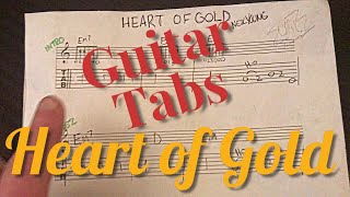 Video thumbnail of "Heart of Gold guitar tablature"