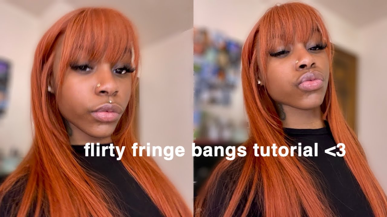 Cute & Flirty Fringe Bangs Tutorial + Install UNice Hair YouTube