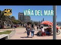 【4K】2022 Viña del Mar Main Beach Walking Tour / Relaxing Walk