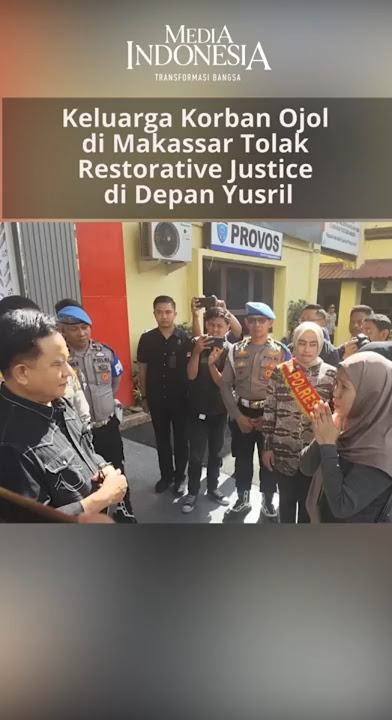 Keluarga Korban Ojol di Makassar Tolak Restorative Justice di Depan Yusril