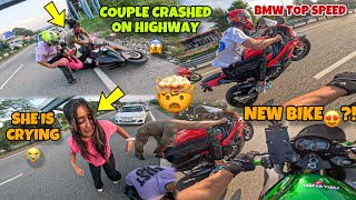 New Superbike😍 ? Couple Crashed on Highway🤯 Bmw S1000Rr Vs 3 Superbikes😱 || Long Ride ||🔥