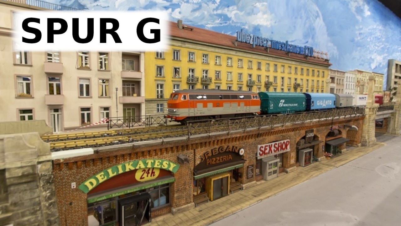 Großes Eisenbahnmodell im Spur G in Breslau