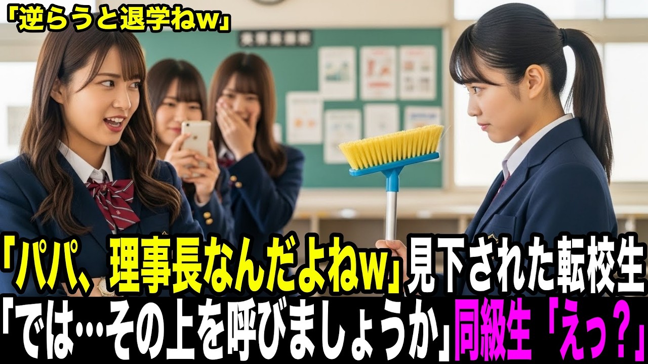 「パパは理事長よ」バカにされる女子高生「では…その上を呼びますね」同級生「えっ？」