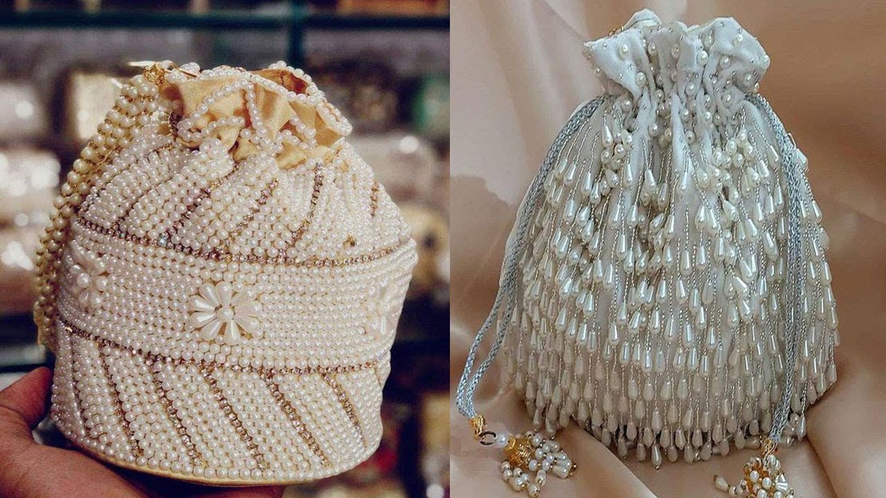 Amazing  Partywear Pearl Potli Designs||Classy Pearl Potli Handbag For Wedding