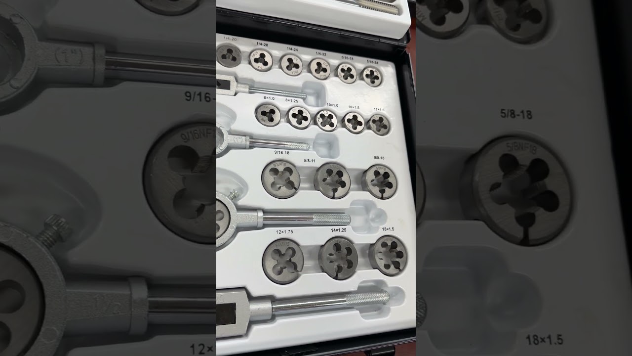 Grip 53302 110 Piece Metric & SAE Steel Tap & Die Set