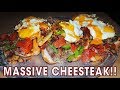 Defibrillator Cheesesteak Challenge w/ Pepperoni, Sausage, Bacon, & Eggs!!