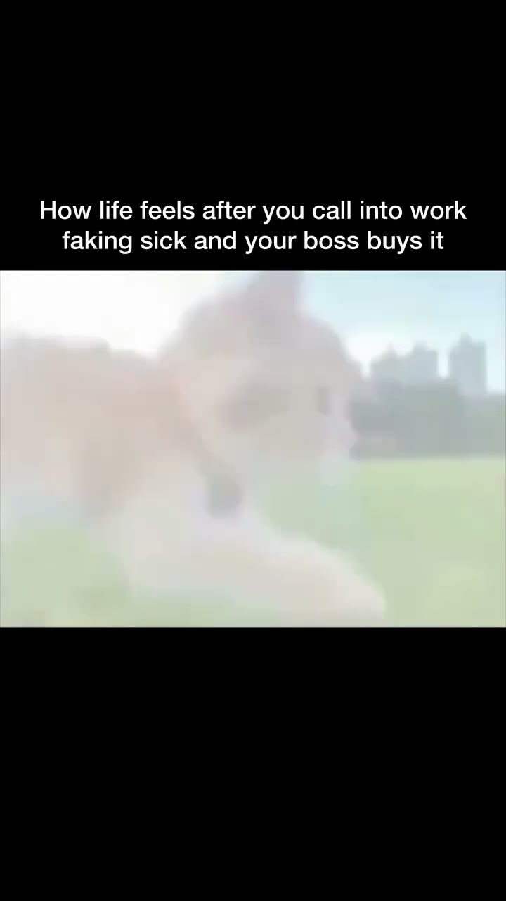 How it is when you can be off work And vibe