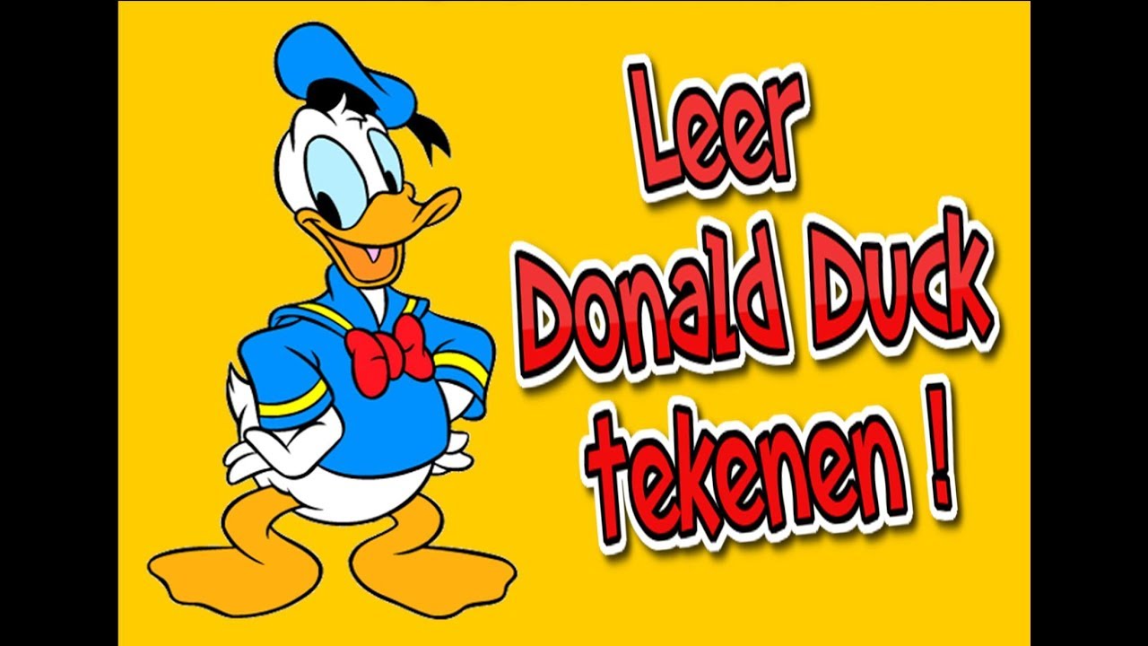 Tekenschool les 10: Donald Duck leren tekenen - YouTube