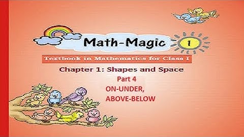 CBSE, Class 1, Maths, Chapter 1, Part 4, Shapes and Space, ON-UNDER, ABOVE-BELOW