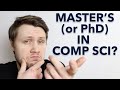 Should You Get A Master's Degree / PhD In Computer Science? (for software engineering)