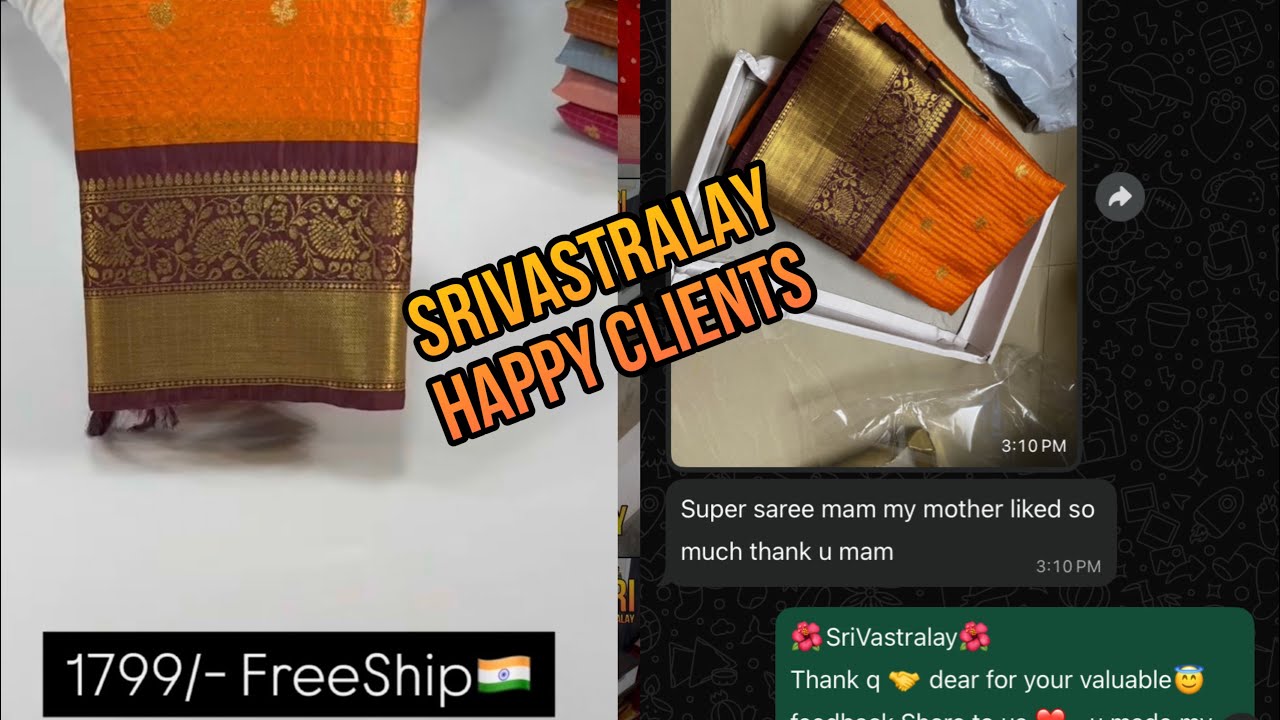 SriVastralay Happy Customer | Saree Unboxing Video | Feedbacks | Clients Feedback | Sarees Review
