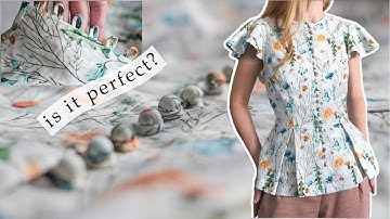 Fashion DIY: Create a Gorgeous Peplum Top, Rouleau Loops, Covered Buttons | Step-by-Step Tutorial