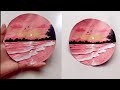 Beach ⛱️ Scenery Painting || Painting on paper Polly bag ||