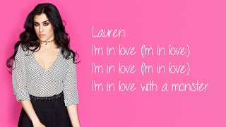 Fifth Harmony - I'm In Love With A Monster (Lyrics with Pictures) chords