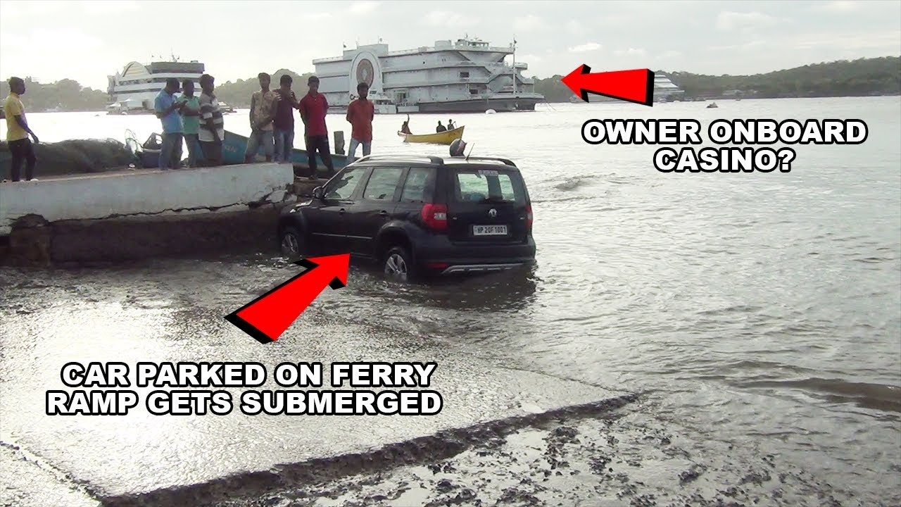 High Tide Causes Car Parked On Ferry Ramp At Panjim To Submerge; Owner