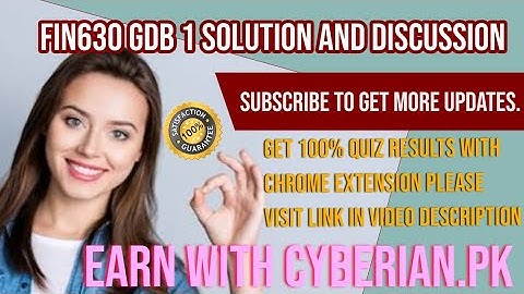 FIN630 GDB 1 SOLUTION AND DISCUSSION SPRING 2020