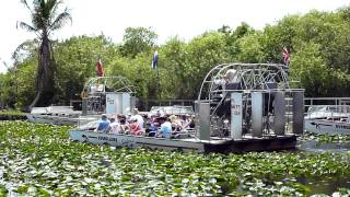 Large Airboat in the Everglades Safari Park