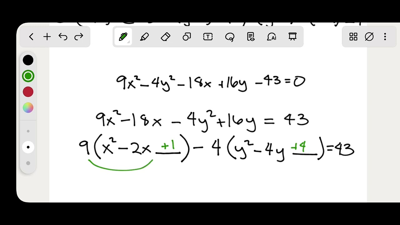 PreCal11 - Hyperbola - General to Standard form