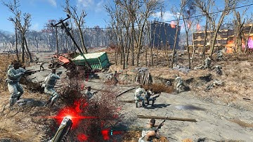 Fallout 4 - Massive Gunners Attack at Starlight Drive-in