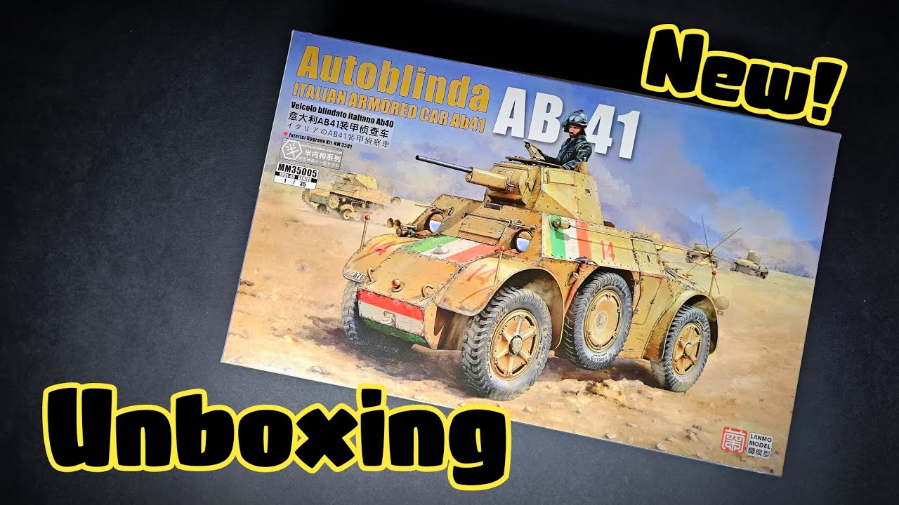 Lanmo Autoblinda AB-41 Lanmo Model 1:35 MM35005 Italian Armored CAR 📦 - YouTube