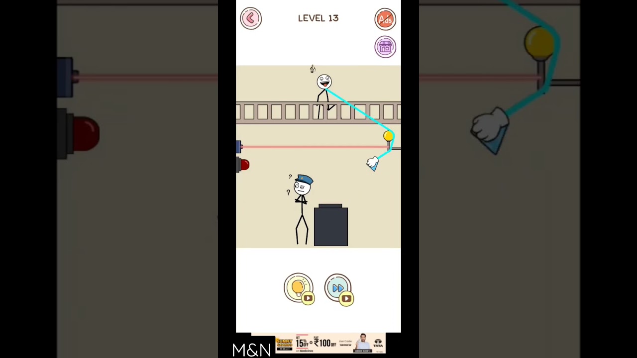 Thief Puzzle Game Level-13 Solution 