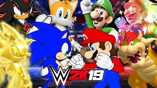 SONIC AND MARIO ROYAL RUMBLE | WWE 2K19