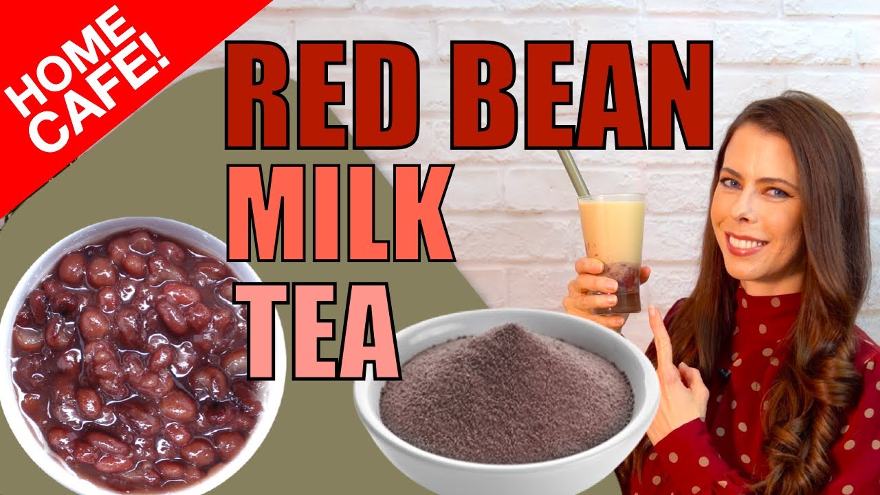 Easy Red Bean Milk Tea from Powder At home Recipe YouTube