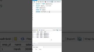 Find Duplicate Records in SQL (GROUP BY Trick) #shortsfeed #sql #interviewquestions #learnsql