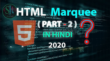 Marquee tag in HTML (Part-2) in Hindi || Marquee tag with all attributes || Marquee element in Hindi