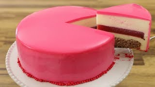 Strawberry Mousse Mirror Glaze Cake Recipe