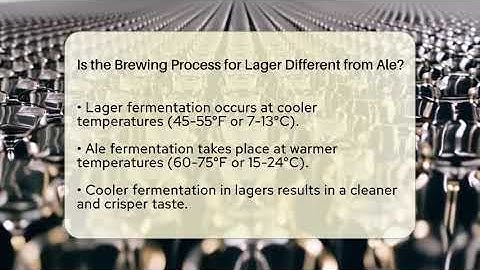 Is the Brewing Process for Lager Different from Ale? | The Pint Guy