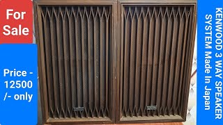 KENWOOD 3 WAY SPEAKER SYSTEM Made In Japan Nice Sound Quality Contact number - 8750424840