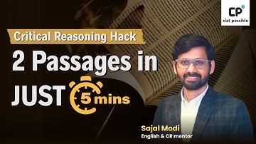 Boost Your CR Speed | 2 Passages in Just 5 Minutes! | CLAT Possible