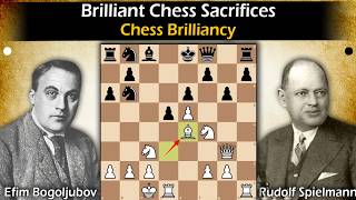 Brilliant Chess Sacrifices | Bogoljubov vs Spielmann 1919 screenshot 5