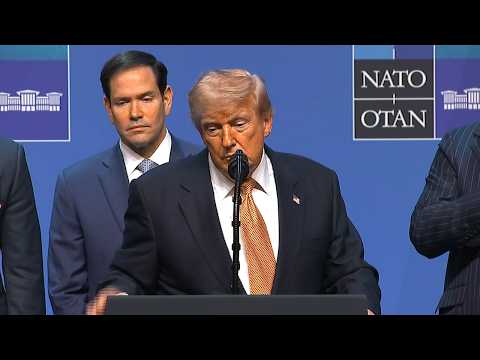 President Trump comments on Iran during NATO press conference