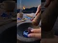 【4k】【ASMR】Grinding a Tiny Blue Glass Dice Into Crystal Paste