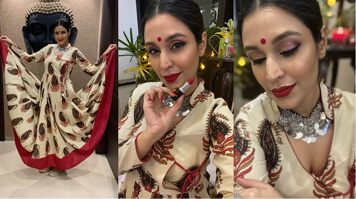 ROSE GOLD EYES/DEWY SKIN DIWALI MAKEUP TUTORIAL + HUGE GIVEAWAY | Chetali Chadha