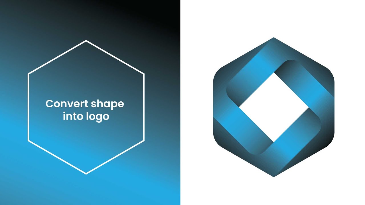 Modern Polygon Logo Design in Adobe Illustrator Tutorial - YouTube