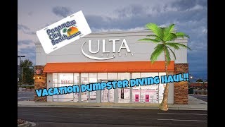 ULTA DUMPSTER DIVING ON VACATION! WATCH US DIVE IN FLORIDA! (We Got a Haul!)