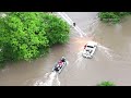 Man flying drone helps rescue woman in high waters in Willis