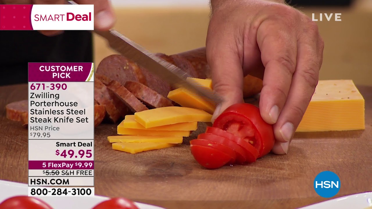 Zwilling Porterhouse Stainless Steel Steak Knife Set YouTube